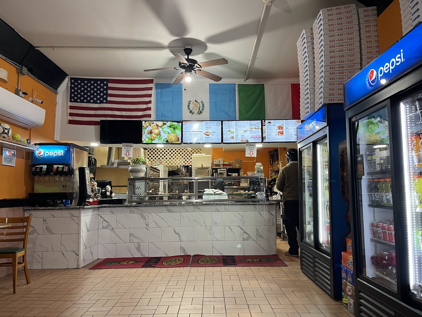 Dining room at Delizia's Pizza in Highland Falls, New York